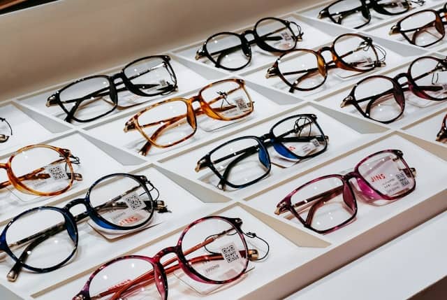 paires de lunettes dans un magasin Générale d'Optique